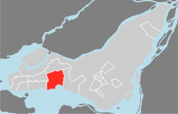 Carte localisation Île de Montréal - Pointe-Claire